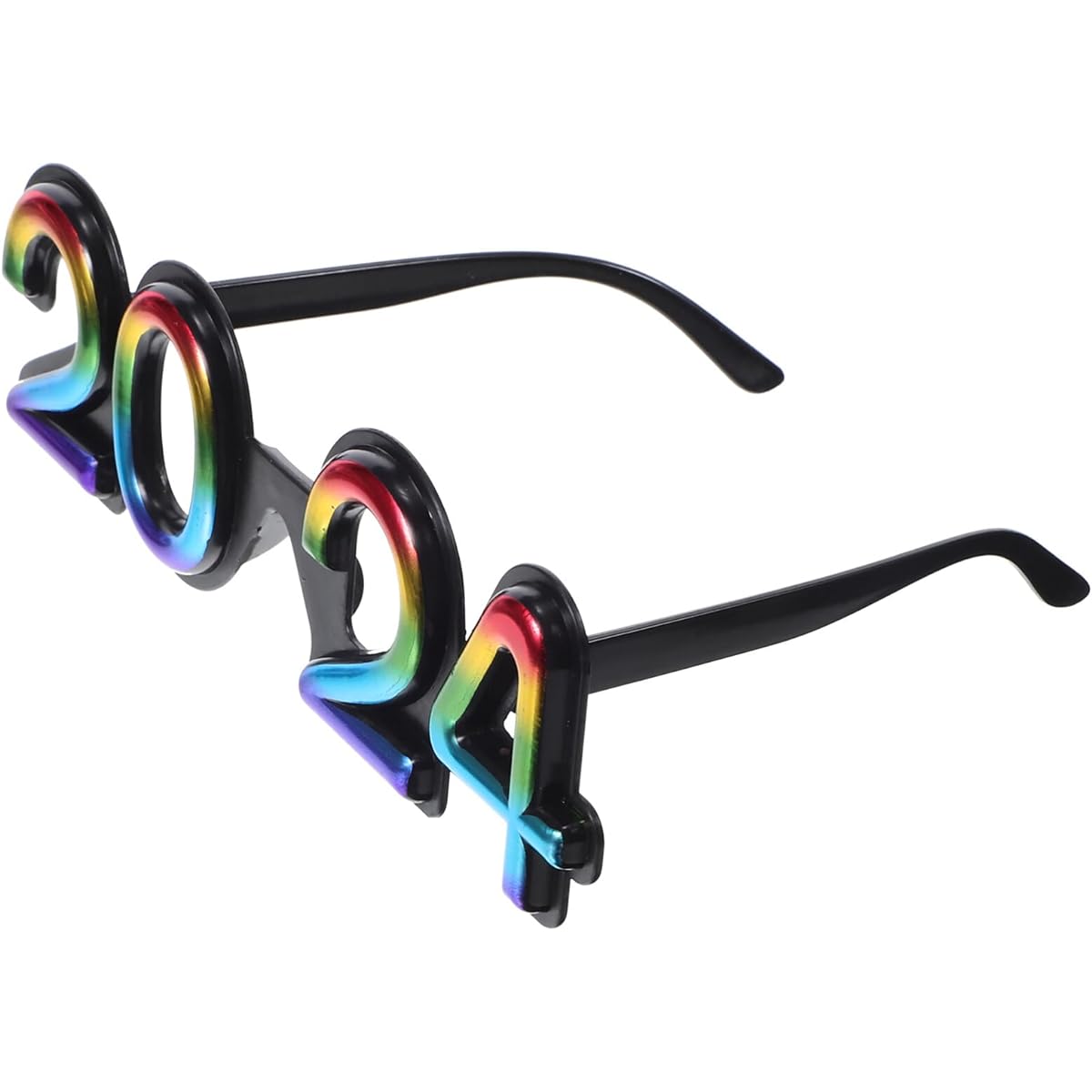 Abaodam 2024 Glasses New Year Party Favors Plastic Number Eyeglasses Frames New Year's Eve Costume Eyewear 2024 Graduation Photo Props Decoration