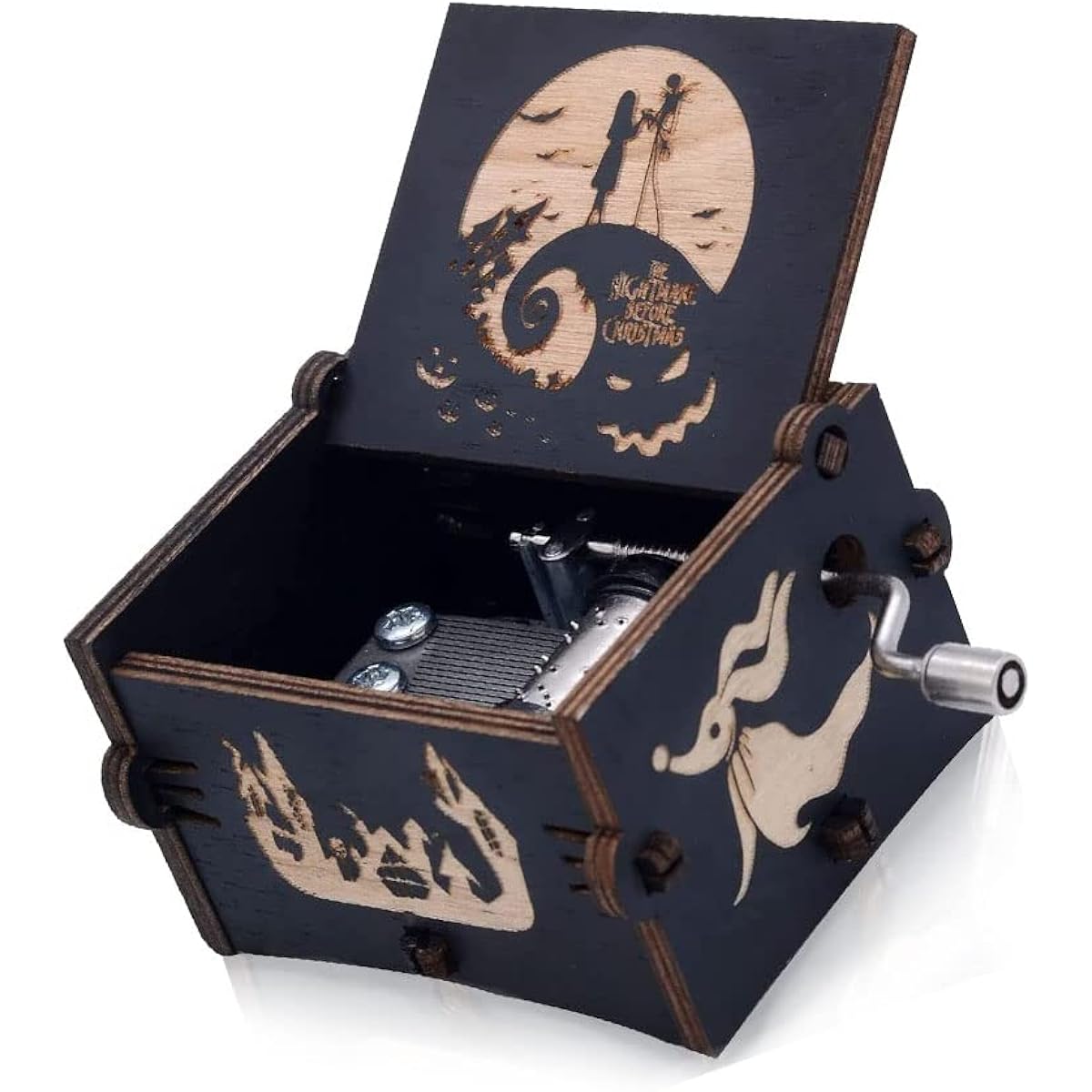 Engraved Vintage Wooden Music Box Unique Birthday Thanksgiving Christmas (N-1)