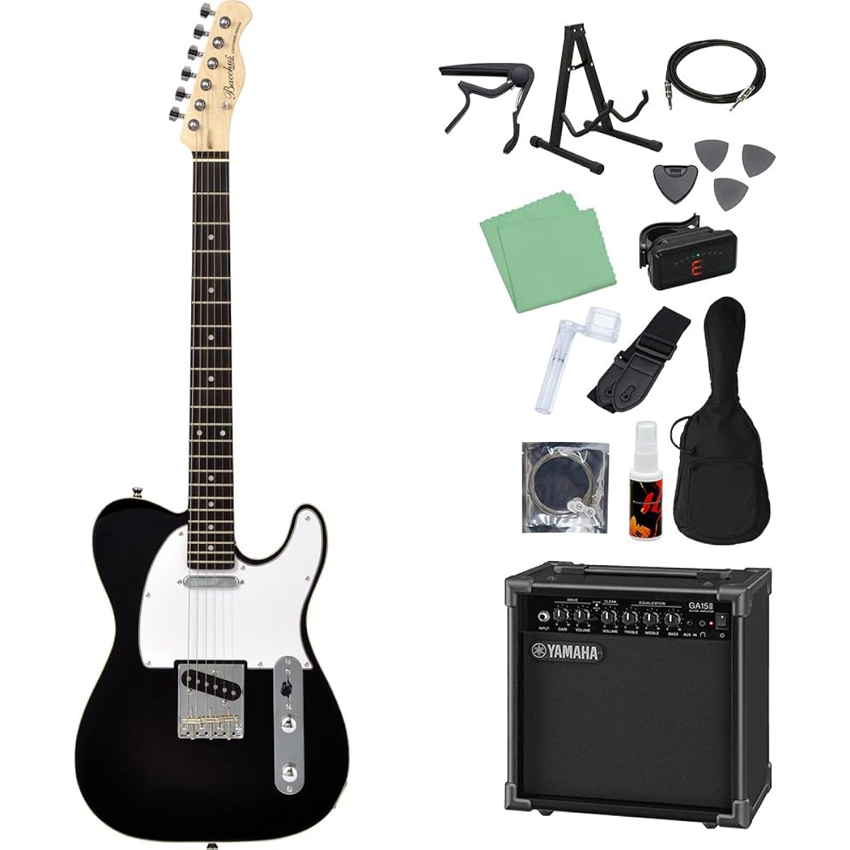 Bacchus BTC-1R BLK Electric Guitar Beginner 14-piece Set [Includes GA15II] Universe Series Bacchus