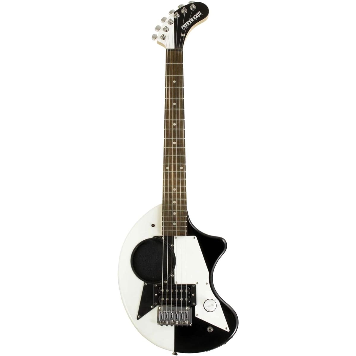FERNANDES Mini electric guitar IKEBE ORIGINAL ZO-3 MS “Black & white finish with original pickguard”