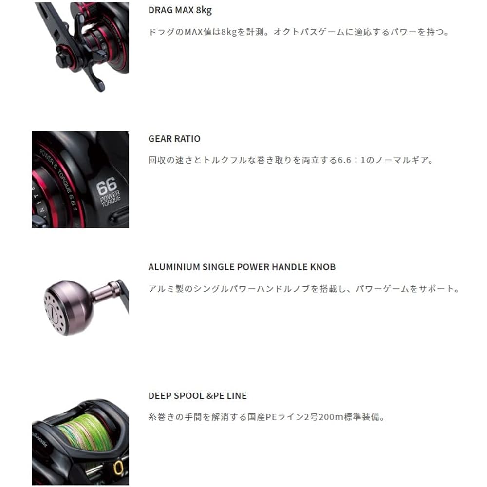 Tailwalk Reel OCTOPUS LIGHT-PLUS Octopus Light Plus