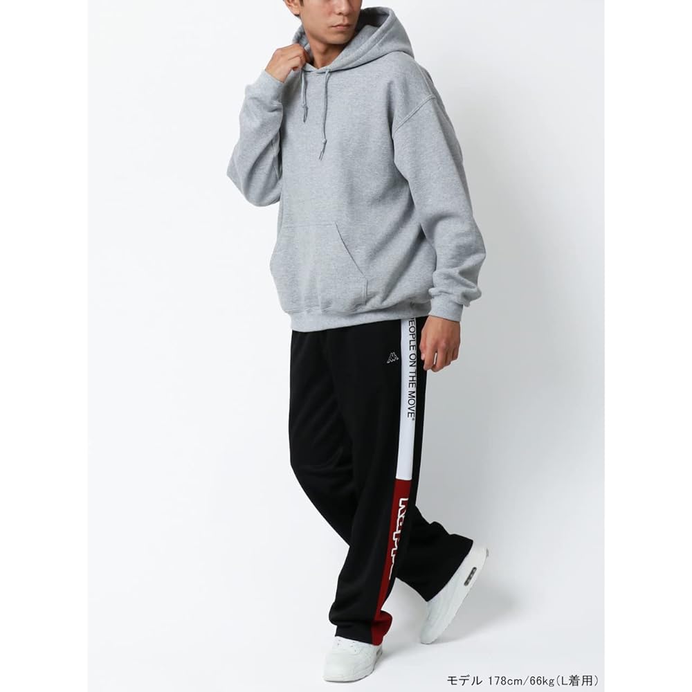 [Kappa] Men's Jersey Bottom Pants Side Color Switching Logo Tape Pants Room Wear Loungewear