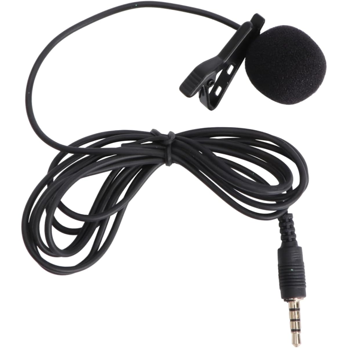Hemobllo Mini Microphone Portable Clip Lapel Lapel Lapel Condenser Wired Microphone for Mobile Phone Camera Laptop (Black)