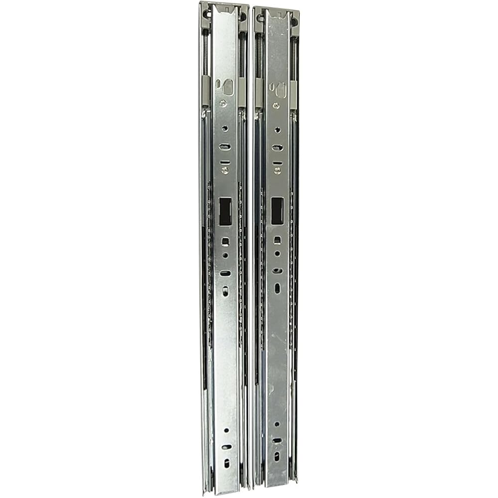 Wake Sangyo Soft Close Slide Rail, Thick Width, 3 Tiers, Width 46X Length 450mm, WS445D, 2 Pieces (Pair)