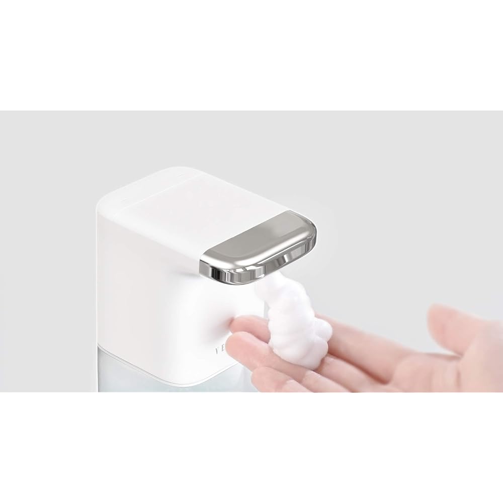 VERSOS Auto Foam Dispenser Soap Dispenser Large Capacity 450ml 2 Level Adjustment Automatic Foam Hand Soap (White)