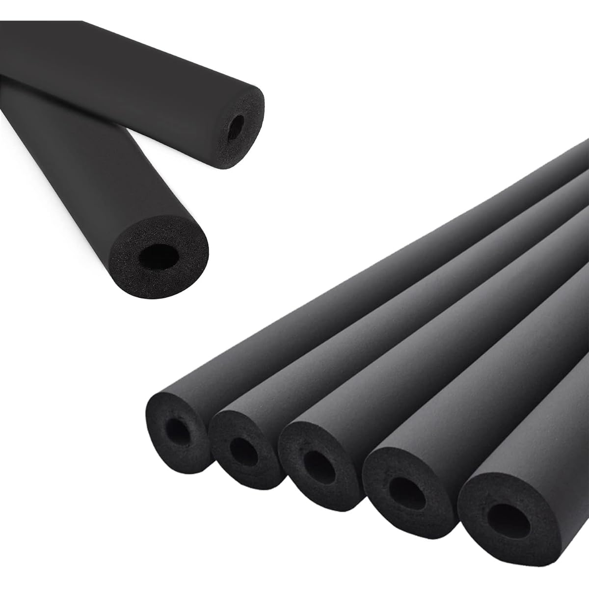 Pipe Insulation Foam Tube - 5/8" Foam Tube for AC Unit Guitar Stand Exercise Machine Handle Roof Rack (5/8" ID x 3/8" H TH-6')
