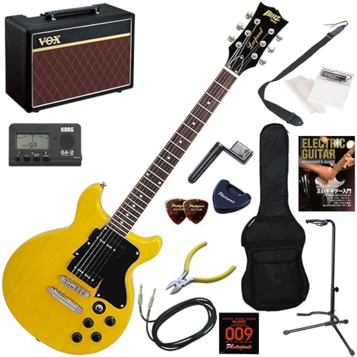 Blitz Electric Guitar Beginner's 14-piece Set Including VOX Pathfinder10 BLP-SPL/WC/WR (Wine Red)