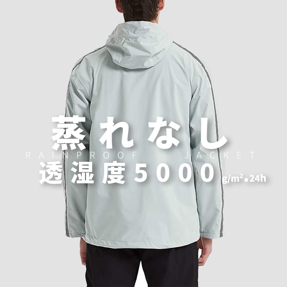 [Arashiyama] Rainwear, Rain Suit, Top and Bottom Set, Men's [Waterproof, Windproof, Lightweight, Includes Reflective Sheet] Golf Rainwear, Windbreaker, Kappa, Bike Rain Jacket, Outdoor Sports, Mountain Parka, Hiking, Fall/Winter, Unisex, Typhoon Protecti