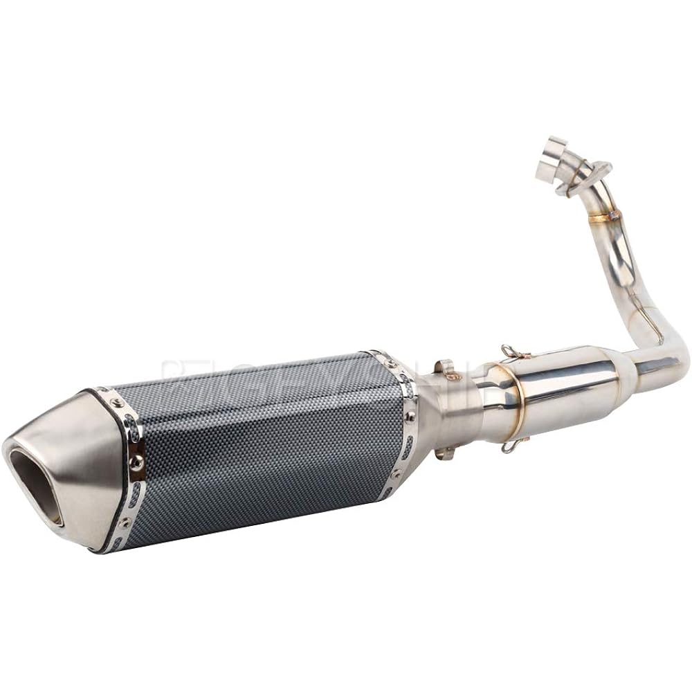 Motorcycle Exhaust Pipe Motorcycle Dollar Link Pipe Muffler Full Exhaust Applicable Honda Honda Forza 300 2018-2020 / Forza 250 2018-2020 Motorcycle Bike Full Exhaust Slip-on Muffler Last Stainless Steel (A)