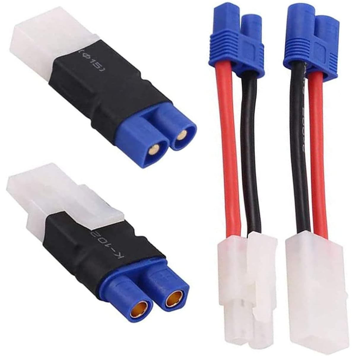 XT60 to XT90 Female Male Adapter 2 Pairs 12AWG 5cm Gauge Wire RC Lipo Battery Connector Conversion Adapter