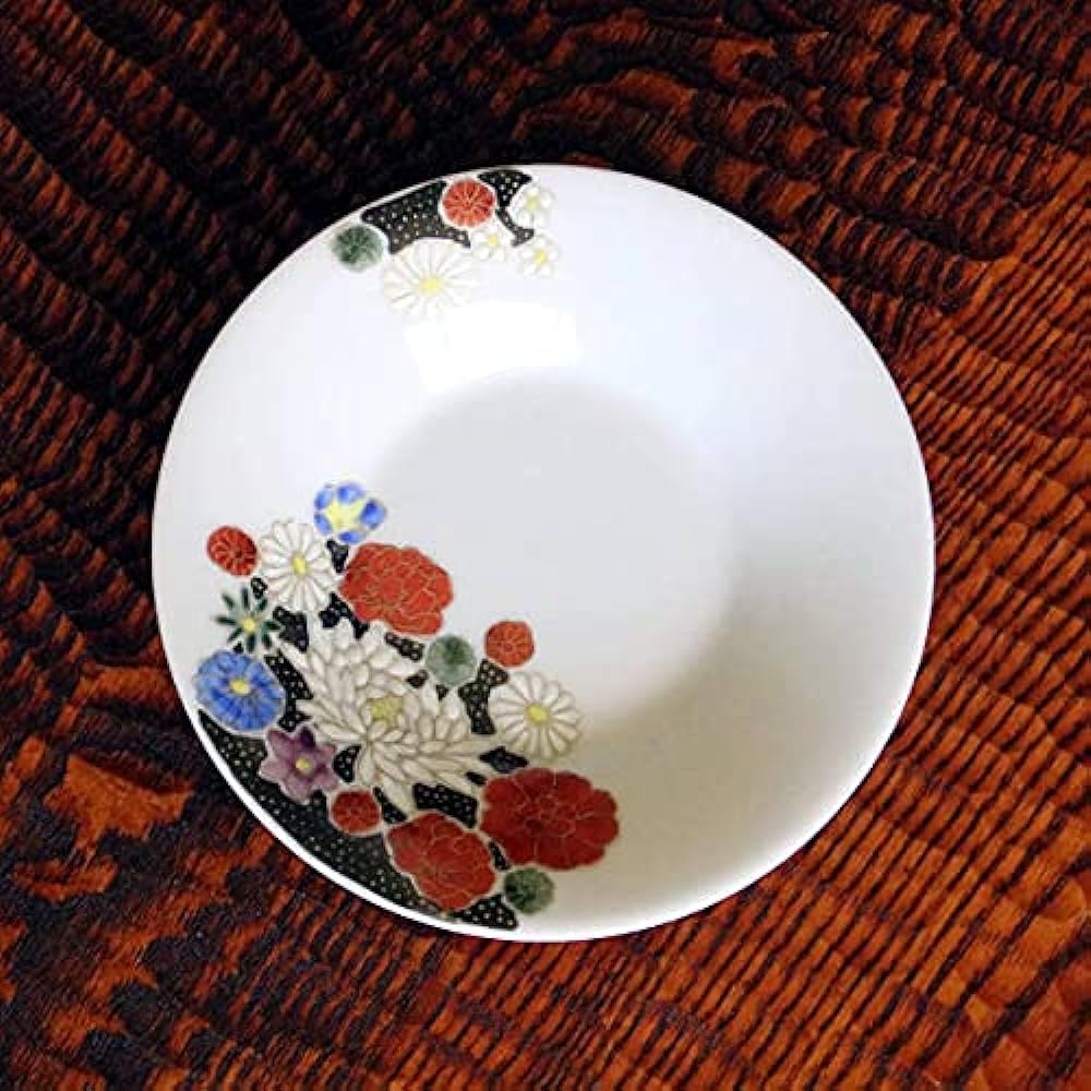 Kutani Ware Cup & Saucer Hanazume Waistband A Porcelain