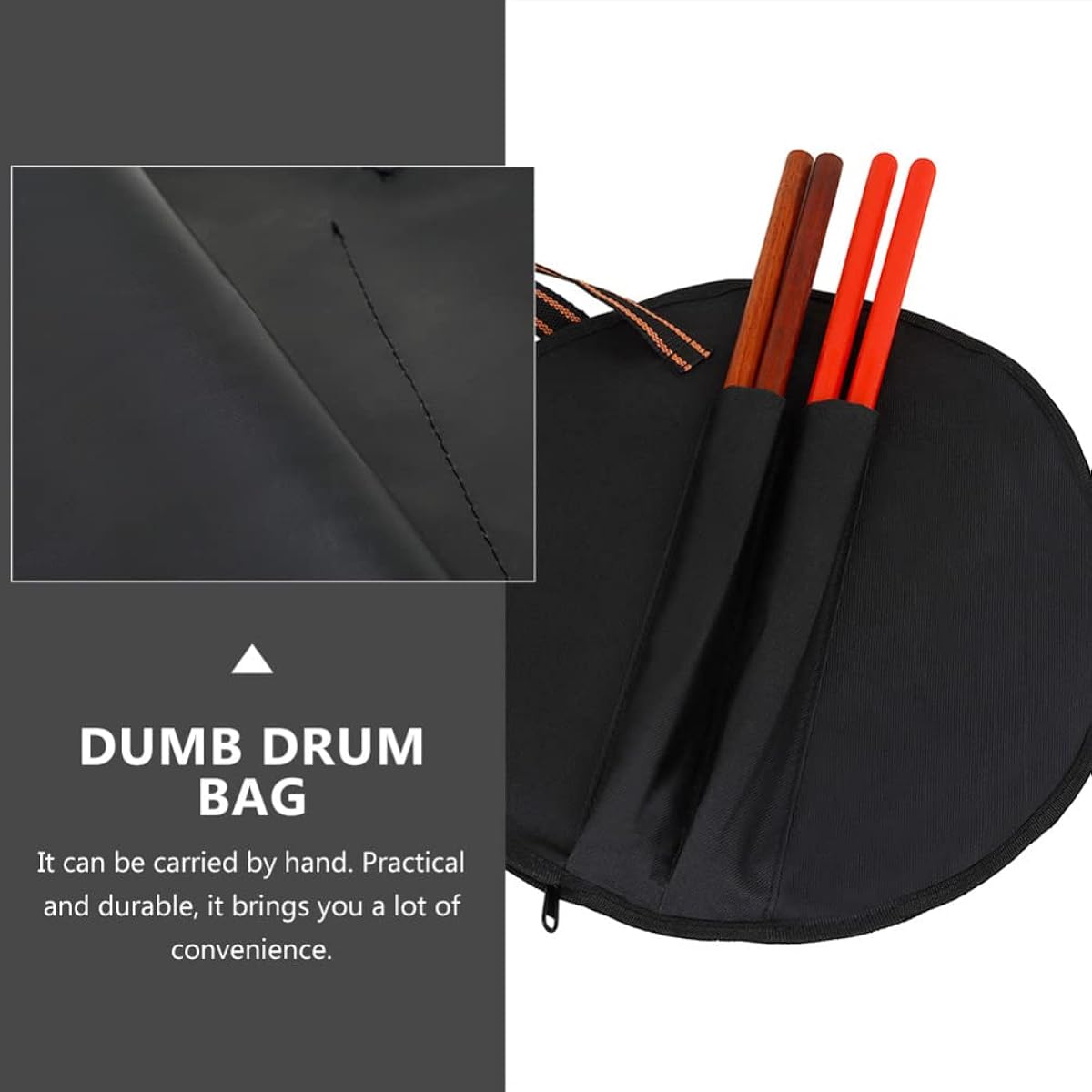Drum Bag Padded Snare Bag 10 Inch Portable Snare Drum Carry Case Backpack for Storage and Transport