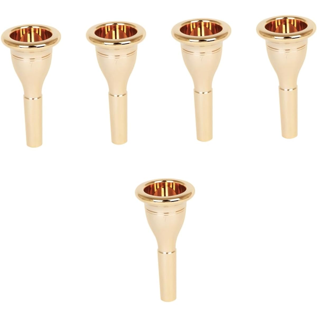 VICASKY 5pcs Large Mouthpiece Trombone Mouthpiece Cornet Mouthpiece Tuba Part Tuba Mouthpiece Gold Noisy Tuba Trumpet Accessories Baritone