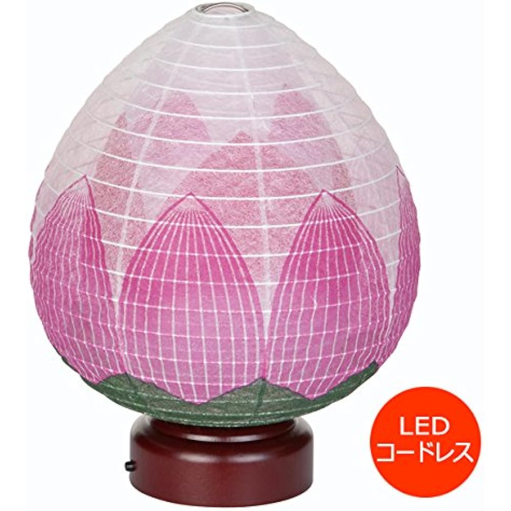 Kyoto Buddhist Altar Hayashi Bon Lantern Bon Lantern Modern [Yuka No. 2 LED Candle with Battery Light Cordless] Height 20cm [Kyoto Buddhist Altar Hayashi Cross Set]