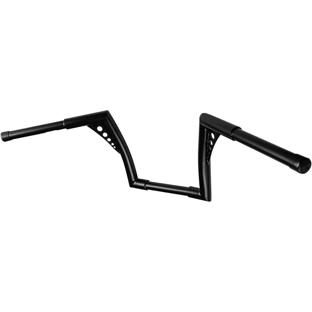 Krator 1.25" Black Handlebar 10" Rise - Fat 1 1/4" Ape Hanger Bar Compatible with Harley-Davidson Softail Fatboy Sport Glide Street Bob Heritage
