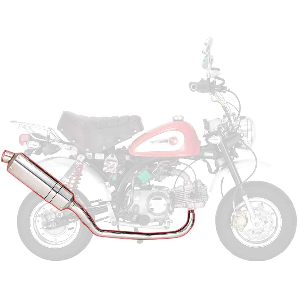 Nankai Parts (NANKAI) *Vehicle not included Monkey Power Comp Muffler (Type 14) All Stainless Steel Irregular Silencer MM-14