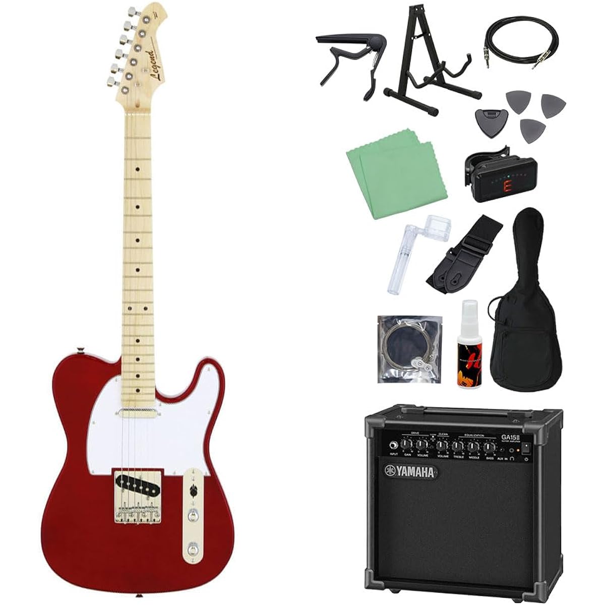 LEGEND LTE-Z Electric Guitar Beginner 14-piece Set [Yamaha Amplifier Included] M-CA Telecaster Type Legend