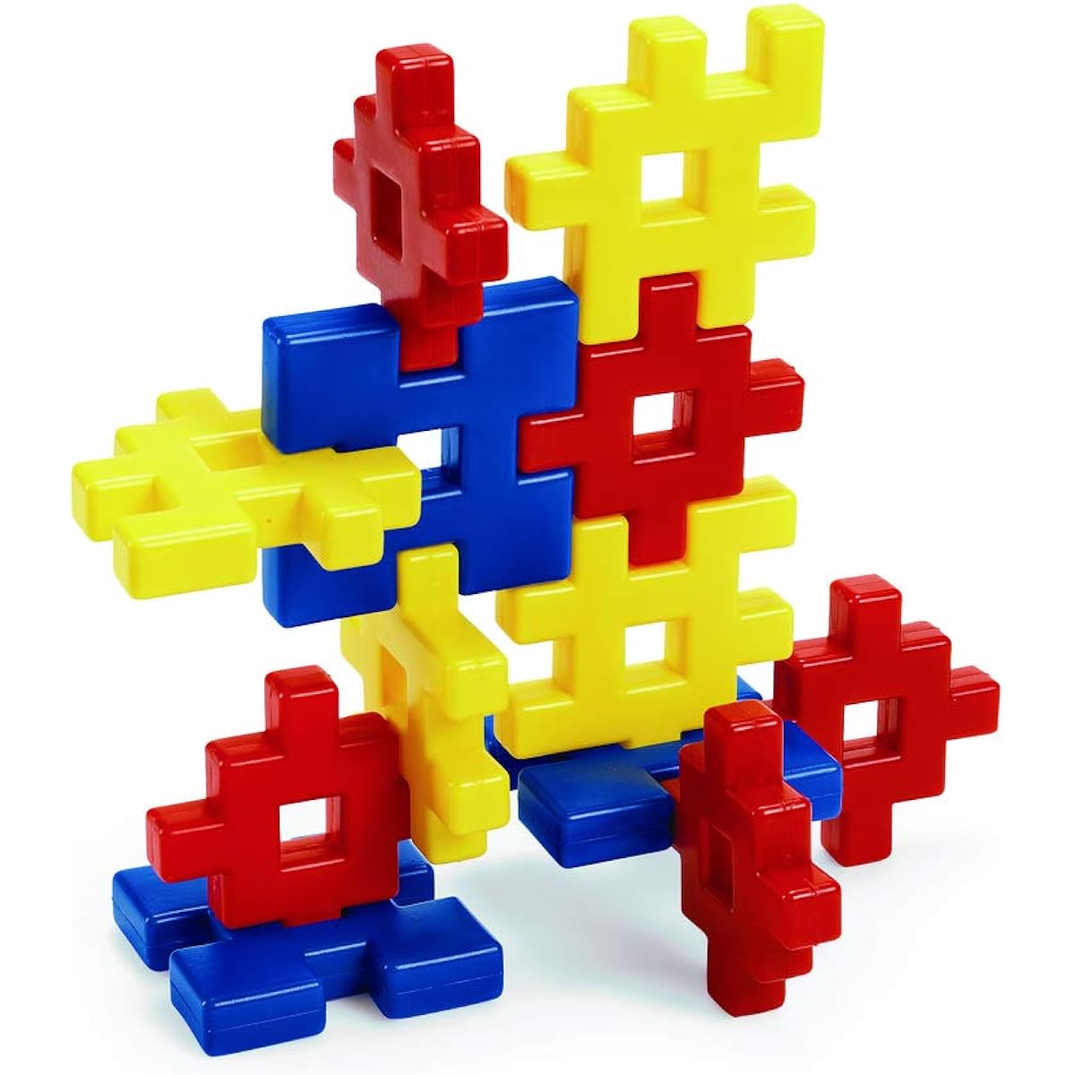 Excellerations Construction Toys STEM Building Toy Blocks 3-3/4" L x 3/4" W x 3-3/4" H Builder Connecting Toys Ages 18 Months + Preschool Manipulation