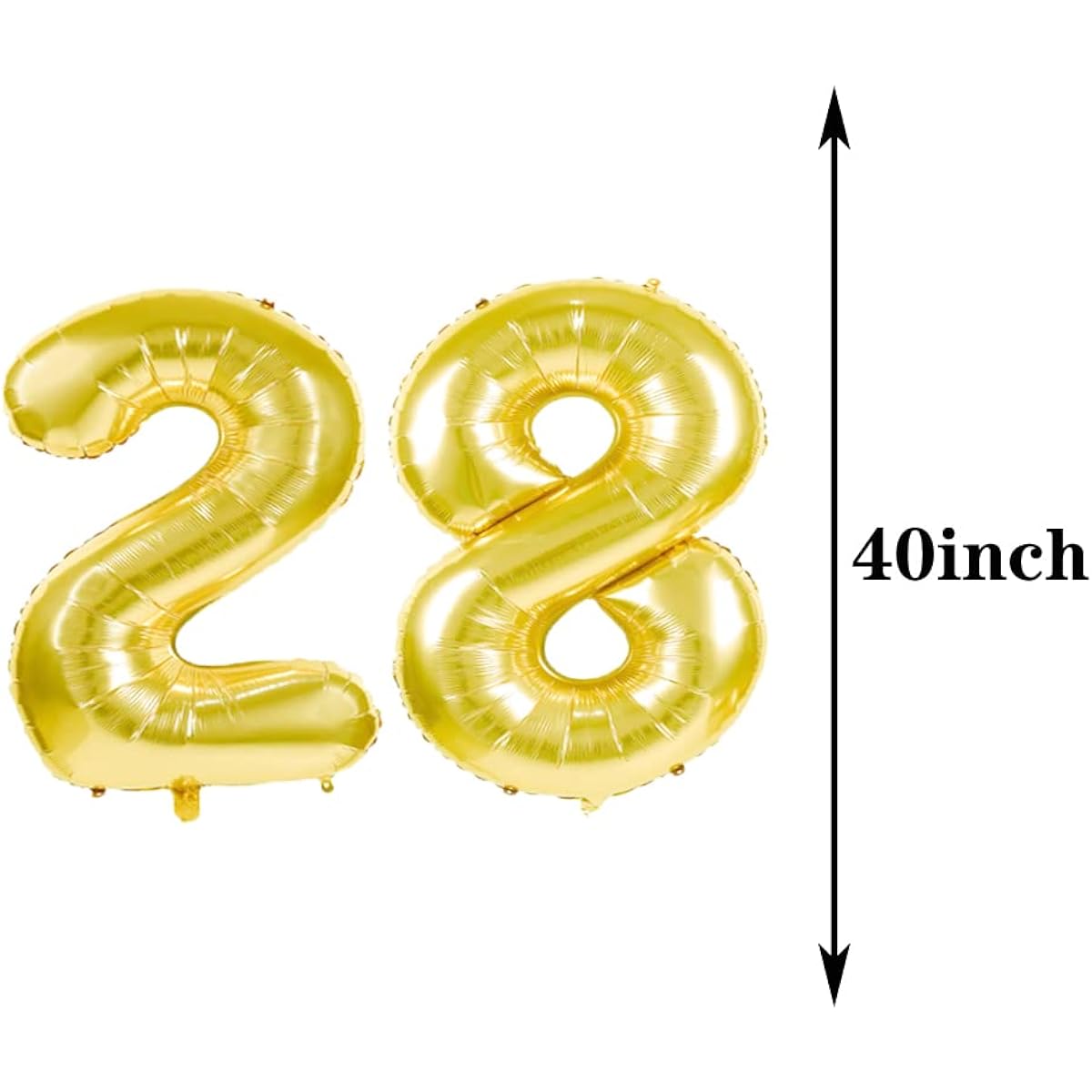 Sweet 28th Birthday Decorations Party Supplies Gold Number 28 Balloons 28th Foil Mylar Balloons Latex Balloons Decorations for Girls/Women/Men/Photography Props