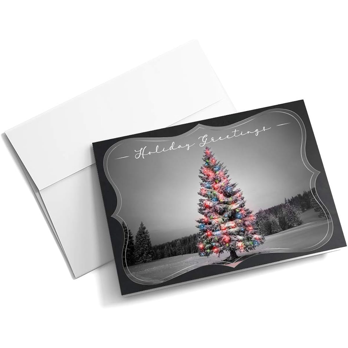 The Wishing Tree - Christmas Cards | 25 Standard Greeting Cards with Custom Messages and Envelopes | Printed in the USA