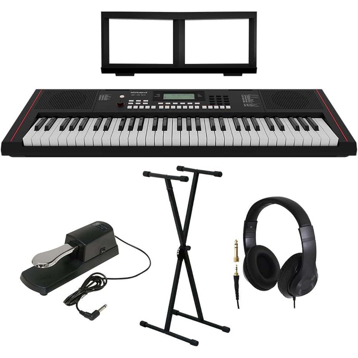 Roland E-X10 61-key X-stand, headphones and pedal set Roland