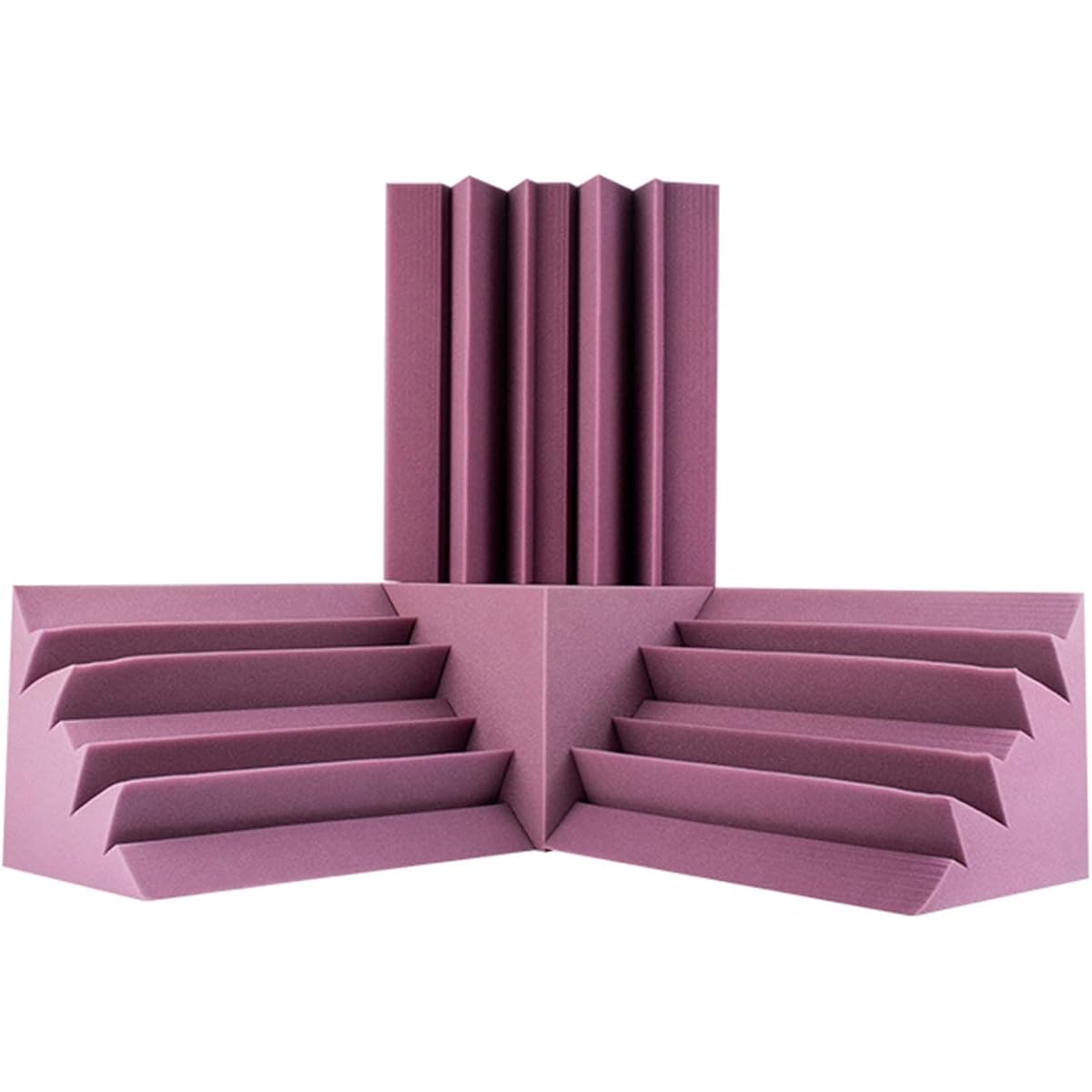 Corner Soundproof Cotton, Bar KTV Acoustic Room Treatment Acoustic Foam Tile Panel Corner Acoustic Panel (Purple) (Purple)