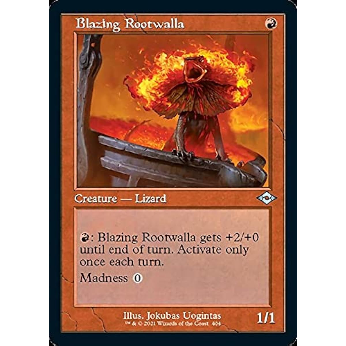 Magic: The Gathering - Blazing Ruwalla (404) - Retro Frame - Modern Horizons 2