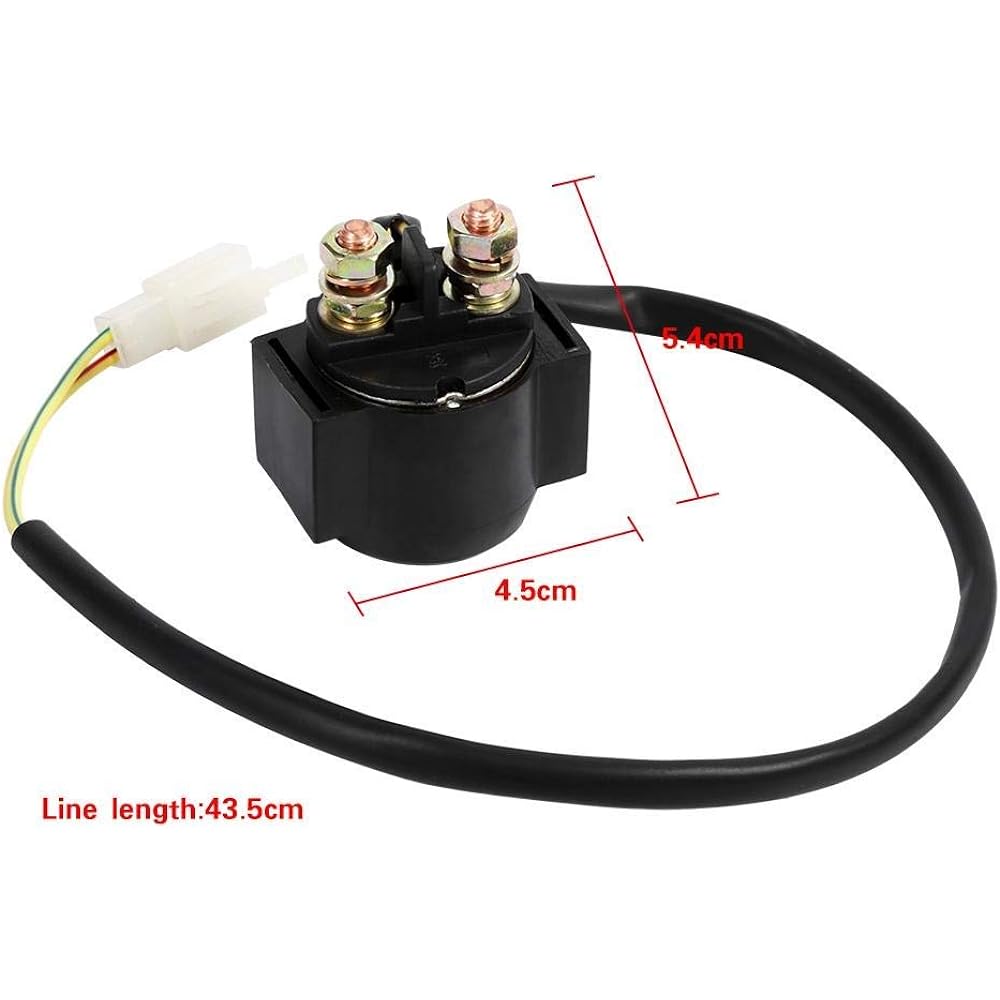 HKOO 2 Pin Starter Solenoid Relay Cooler 50cc 70cc 90cc 110cc 125cc Taotao Kazuma Sunl ATV Dirt Bike Pocket Bike Go Kart