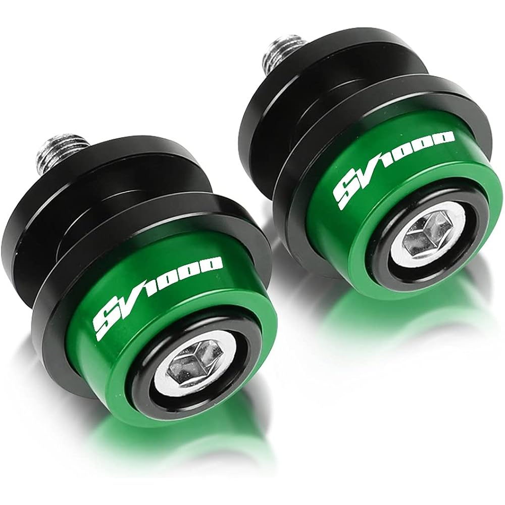 Motorcycle Swing Arm Spool Slider for Suzuki SV1000 1998 1999 2000 2001 2002 2003 2004 2005 2006 2007-2012 Motorcycle 8MM Stand Screw Swing Arm Spool Slider (Color: Green)
