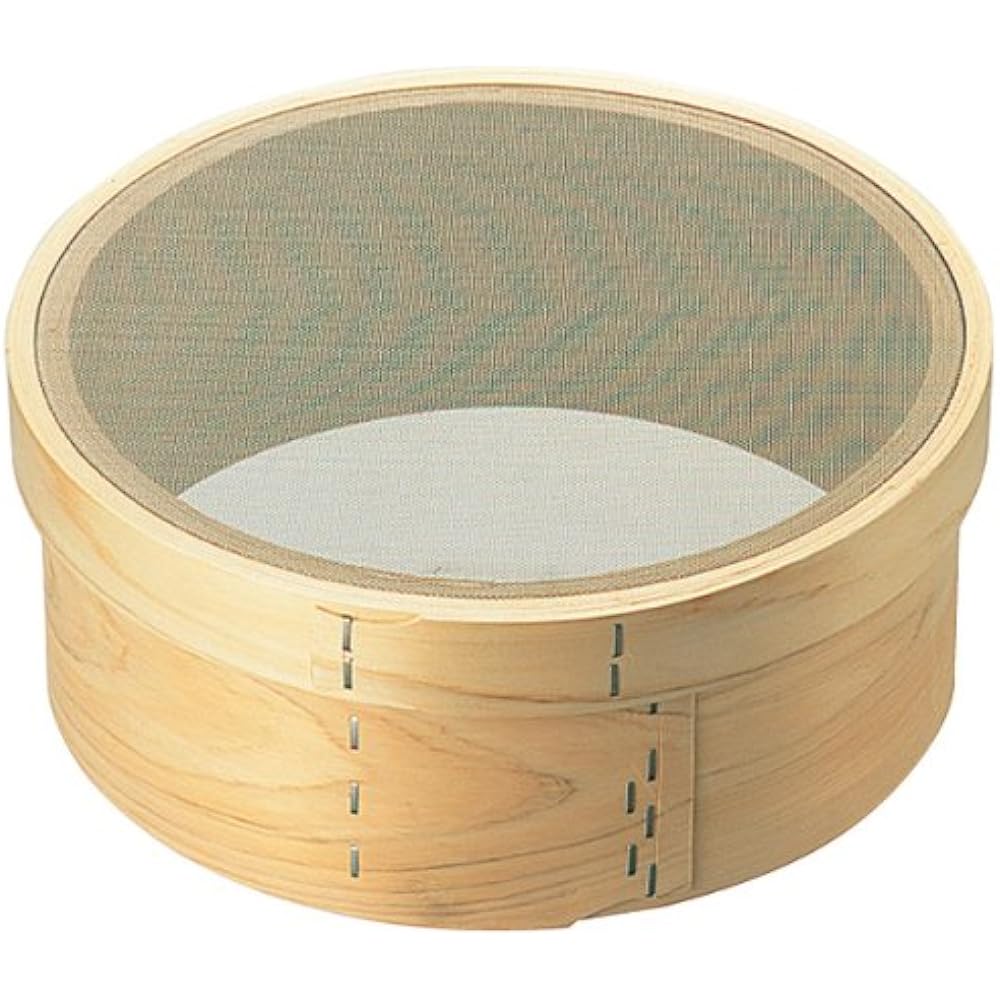 Wooden frame, lining, stainless steel, medium grain (24 mesh), 9 sun (27 cm)