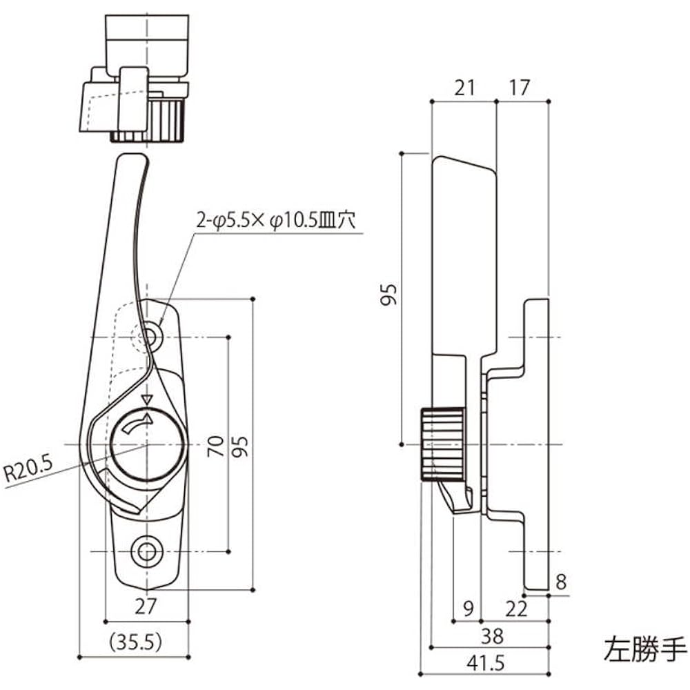 Nakanishi Sangyo Double Lock Crescent R DC-DL-1009