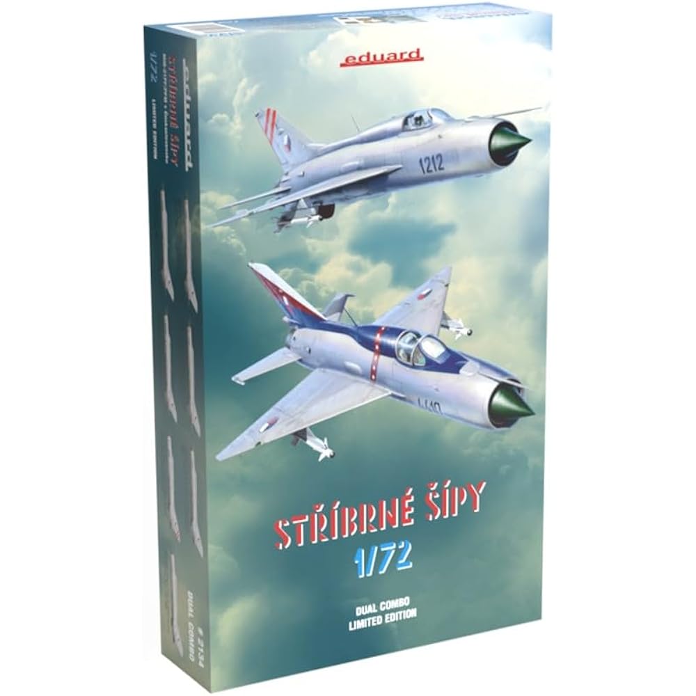 Eduard 1/72 Limited Edition MiG-21PF/PFM Silver Arrow Dual Combo Plastic Model EDU2134