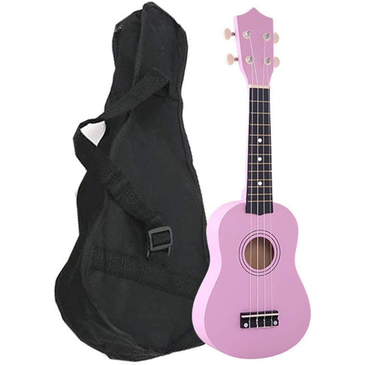 Ukulele 4 String Hawaii Guitar Guitar Instrument for Music Beginners 21 Inch Pink Entry Level Ukulele (Color : Pink, Size : 21 inches)