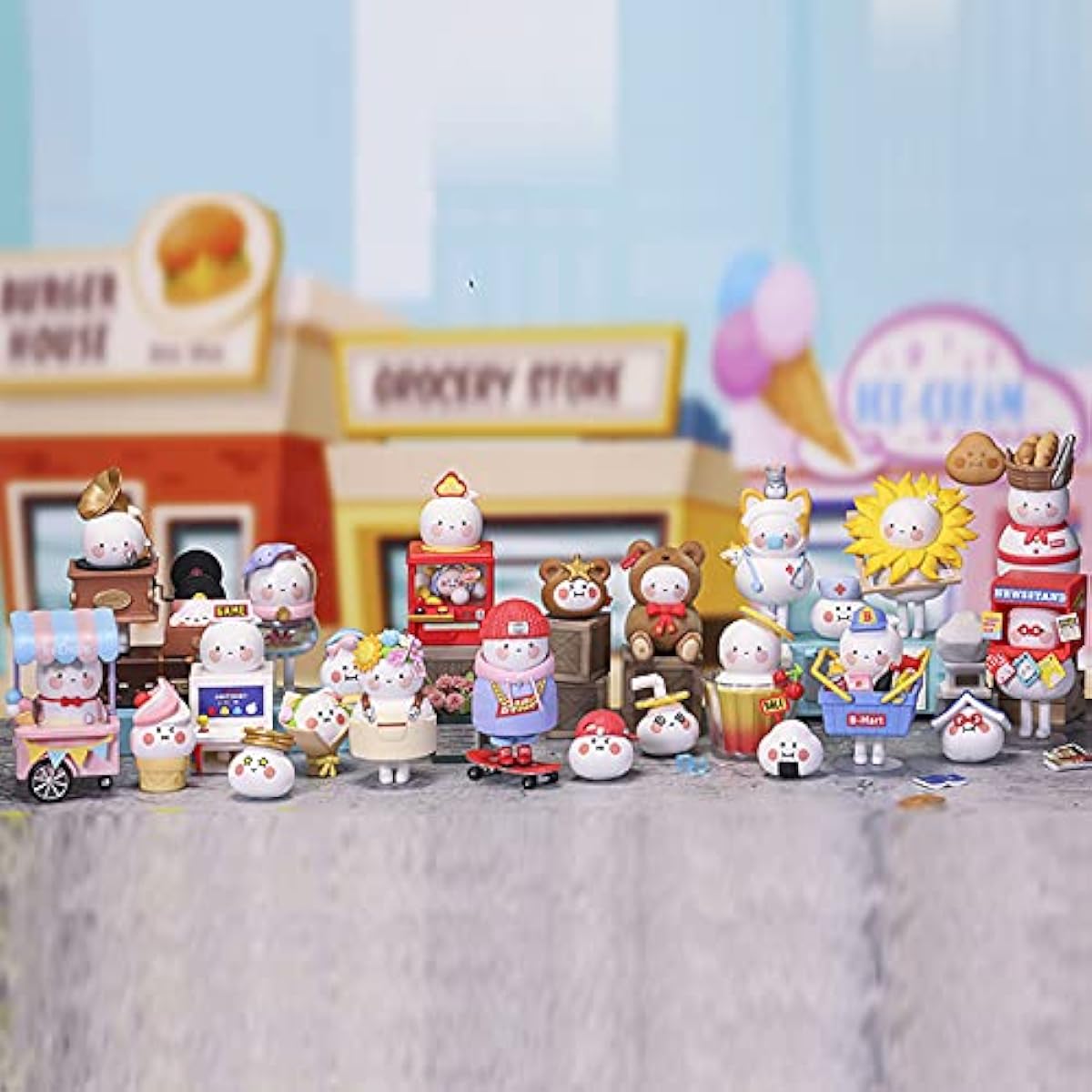 POP MART BOBO and Coco A Little Store Series Lucky Figure Blind Box 1 Piece Set Cartoon Toy Christmas Birthday Gift Collection Cute Toy Figure