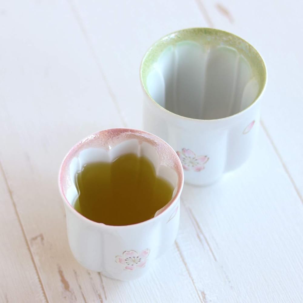Retirement Celebration Present Couple Tea Cup Pair Gratitude Retirement Gift Cherry Blossom Tea Cup Mai Sakura Arita Ware Made in Japan For Gifts
