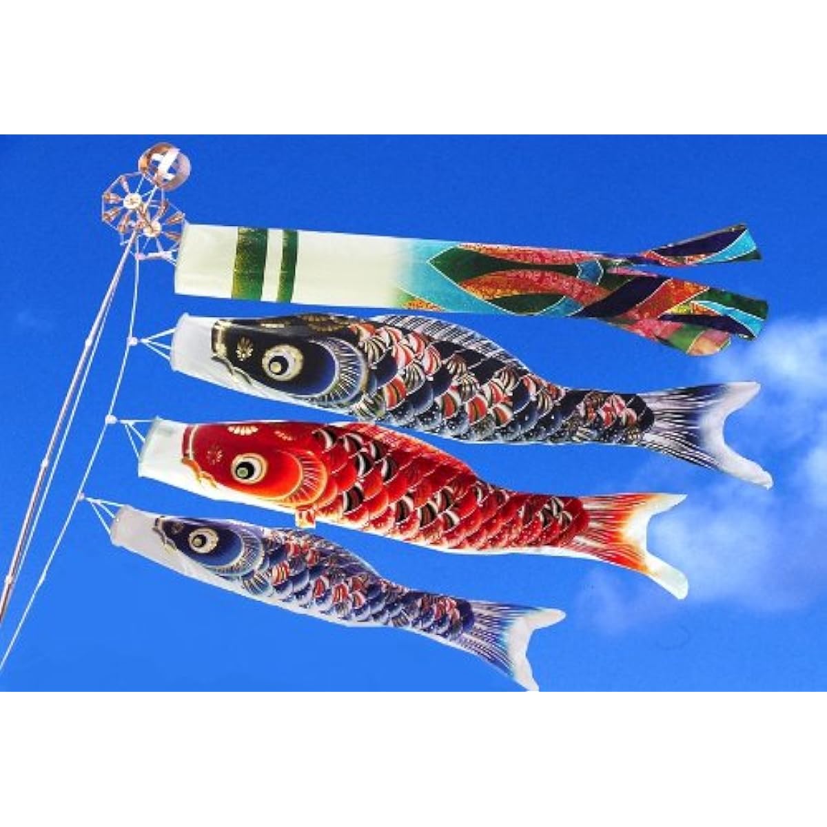 Top quality carp streamers, Saiun, 2m all-purpose set, Shobi streamers, jacquard polyester, gold leaf blur, water-repellent finish
