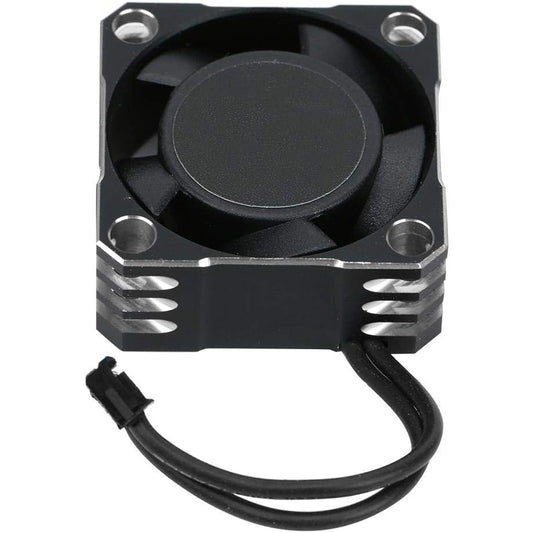 VGEBY RC Cooling Fan Aluminum 32000RPM 25x25mm Remote Control Vehicle Heat Dissipation Fan RC Electronic Speed Controller Powerful Metal Fan for 1/10 1/8 1/12 Scale RC Car (Black Silver)