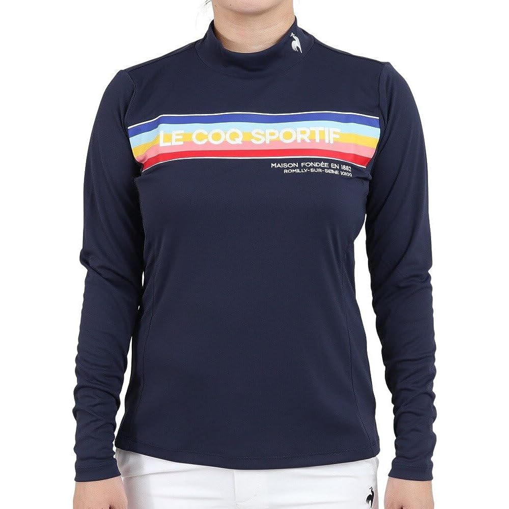 [Le Coq Sportif] Long Sleeve Shirt High Neck Sweat Absorbent Quick Drying Stretch UPF50 Fluffy Soft Golf QGWUJB02 Women's