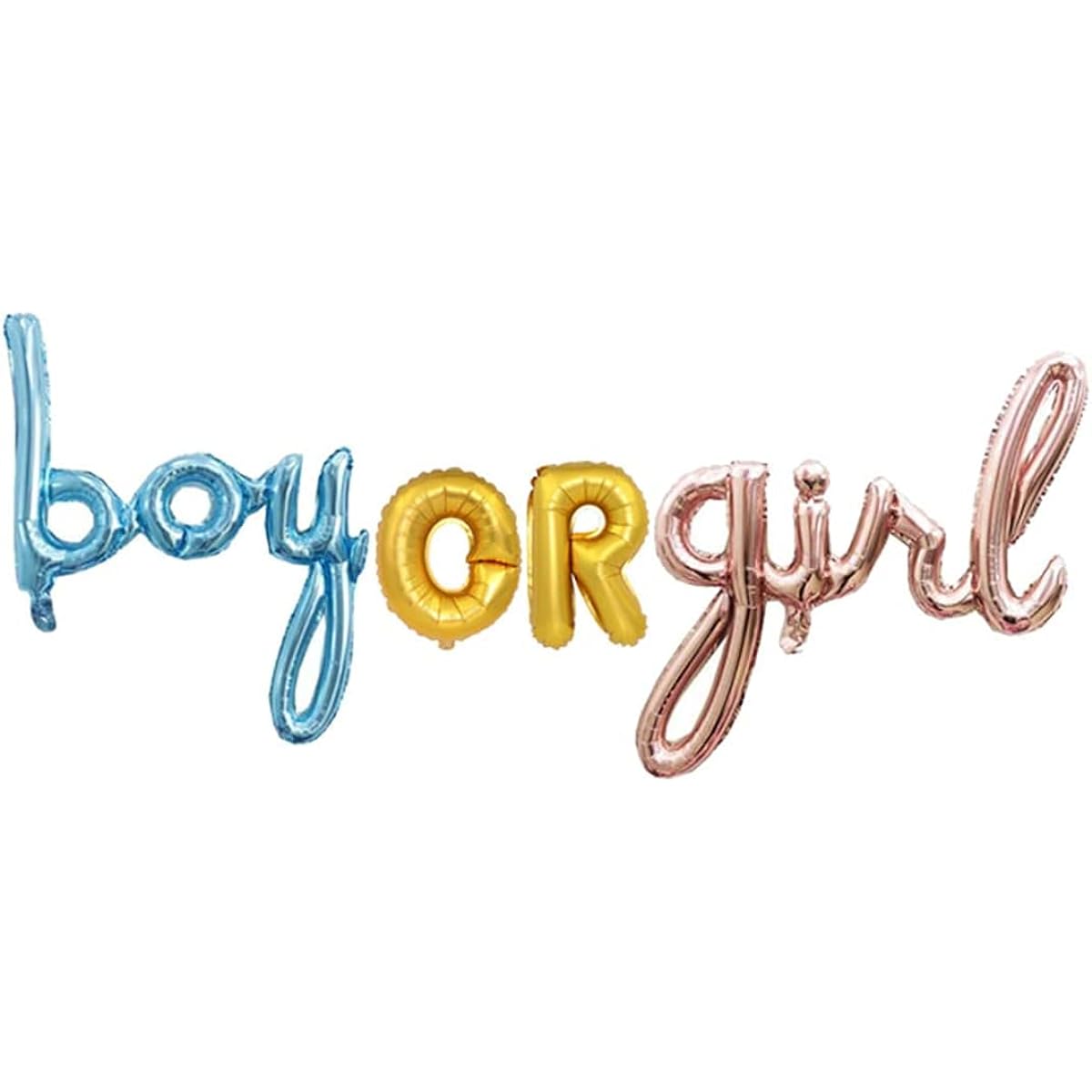 Baby Boy or Girl Foil Balloons Gender Reveal Party Decorations Backdrop for Baby Shower Decor