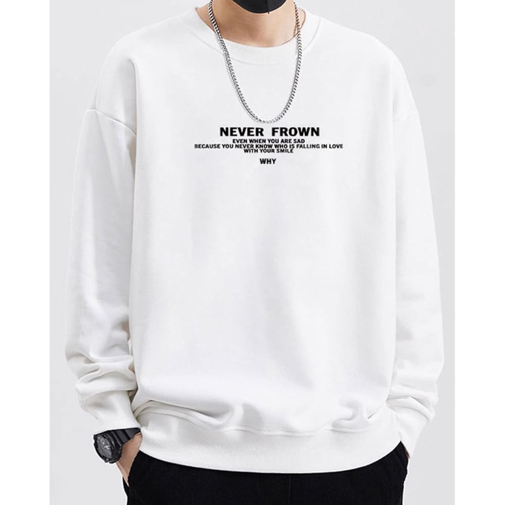 [EASTEMPO] Men's Sweatshirt, Long Sleeve, Spring, Stylish, Casual, Loose, Plain, Large Size