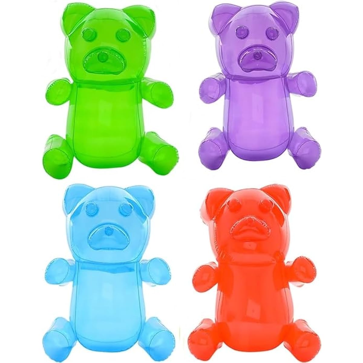 Gummy Bear Inflatable | Set of 4 | 24" Inflatable Blue Green Purple Red