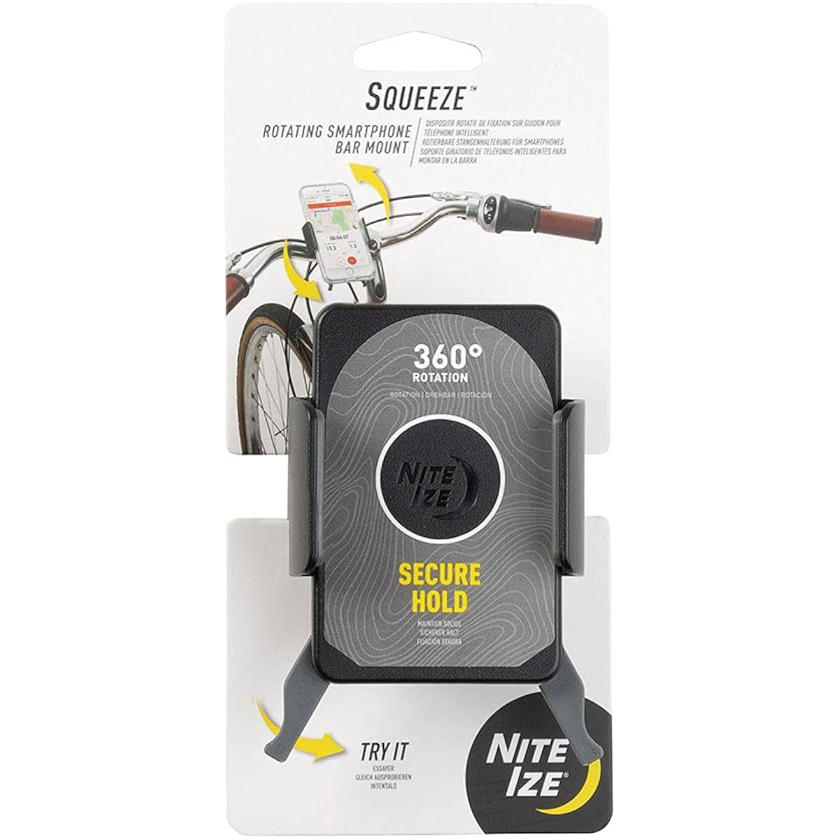 NITEIZE Squeeze Smartphone Bar Mount Black Small