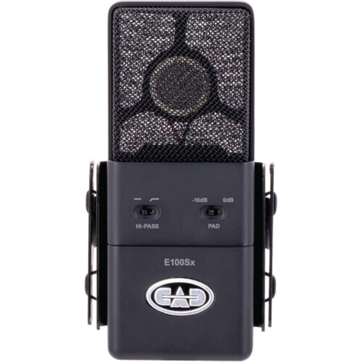 CAD Audio E100Sx Large Diaphragm Supercardioid Condenser Microphone Set with Auray MS-5230F Tripod Mic Stand and 20" XLR-XLR Cable