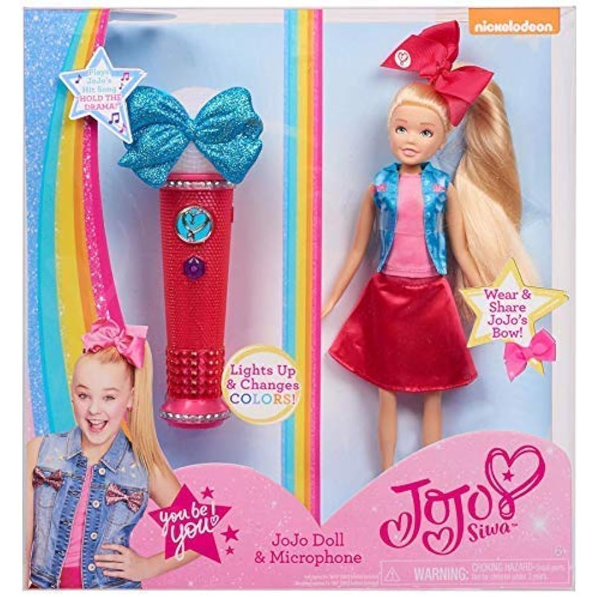 JoJo Siwa 25cm Doll and Light Up Microphone Set
