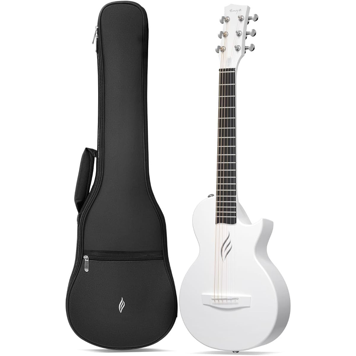 ENYA NOVA GO Mini White Mini Guitar Acoustic Guitar Carbon Fiber Lightweight Thin Body Case Included [Official Japanese Product] Enya