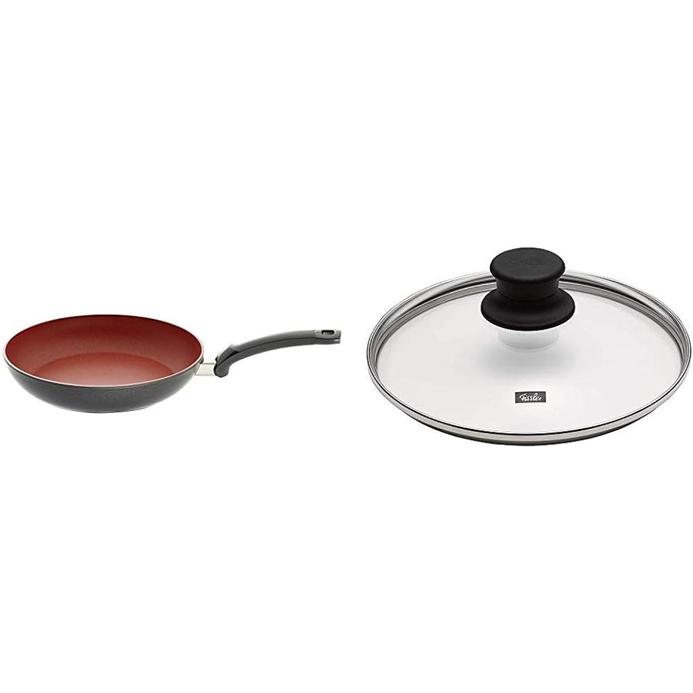 Fissler Frying Pan 24cm IH Compatible Sensor Red Gas Fire/IH Compatible Thermosensitive Coating Made in Germany [Authorized Japanese Product] 157-303-24-100