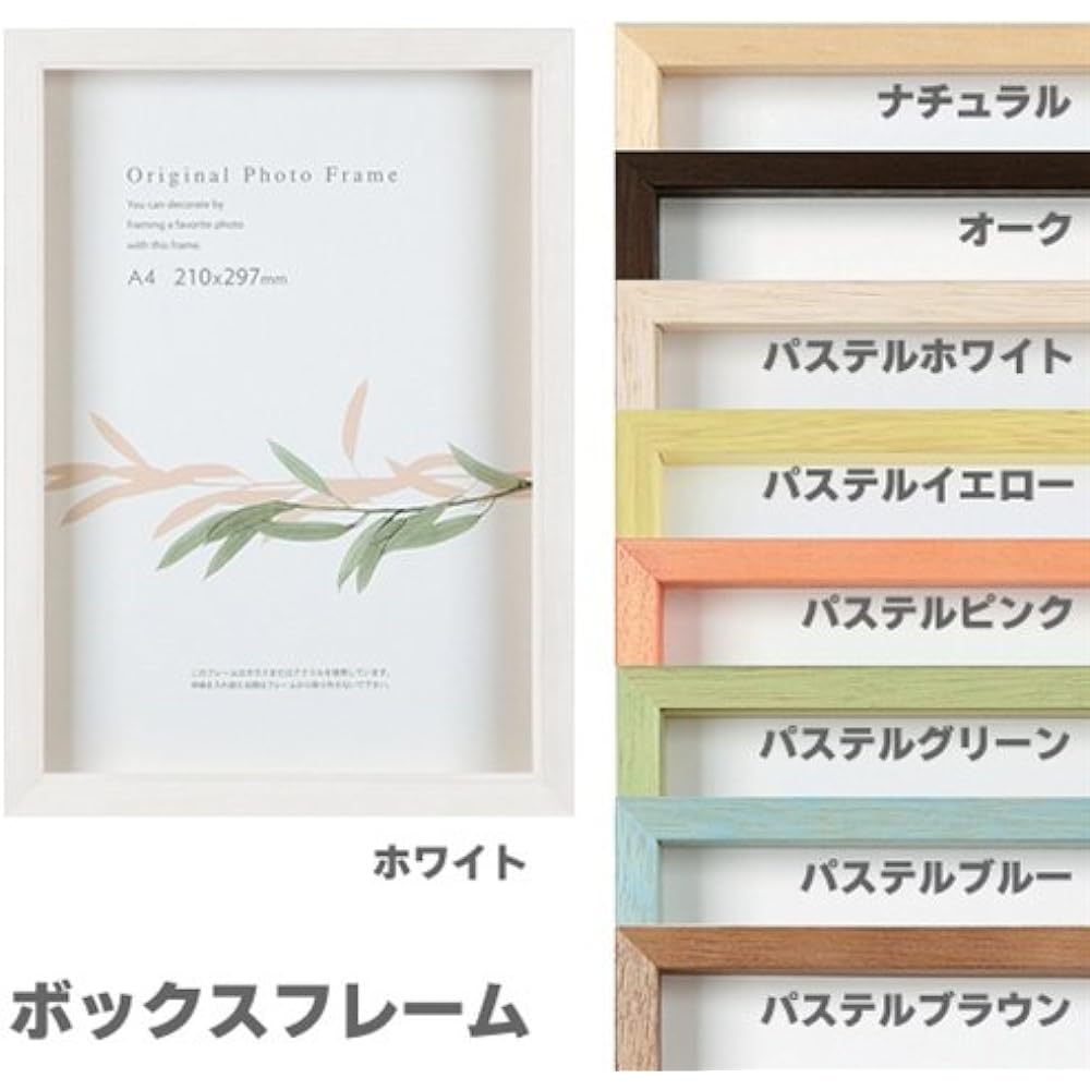 A.P.J. Art box frame (height: 35mm) Taikoro size (394 x 509mm) Pastel white