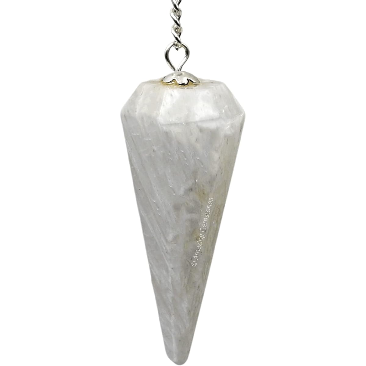 Amazing Gemstone Crystal Pendulum for Divination - Dowsing Pendulum with Chakra Chain and Crystal Ball for Reiki Healing Crystal Grid Meditation