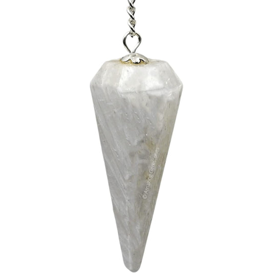 Amazing Gemstone Crystal Pendulum for Divination - Dowsing Pendulum with Chakra Chain and Crystal Ball for Reiki Healing Crystal Grid Meditation