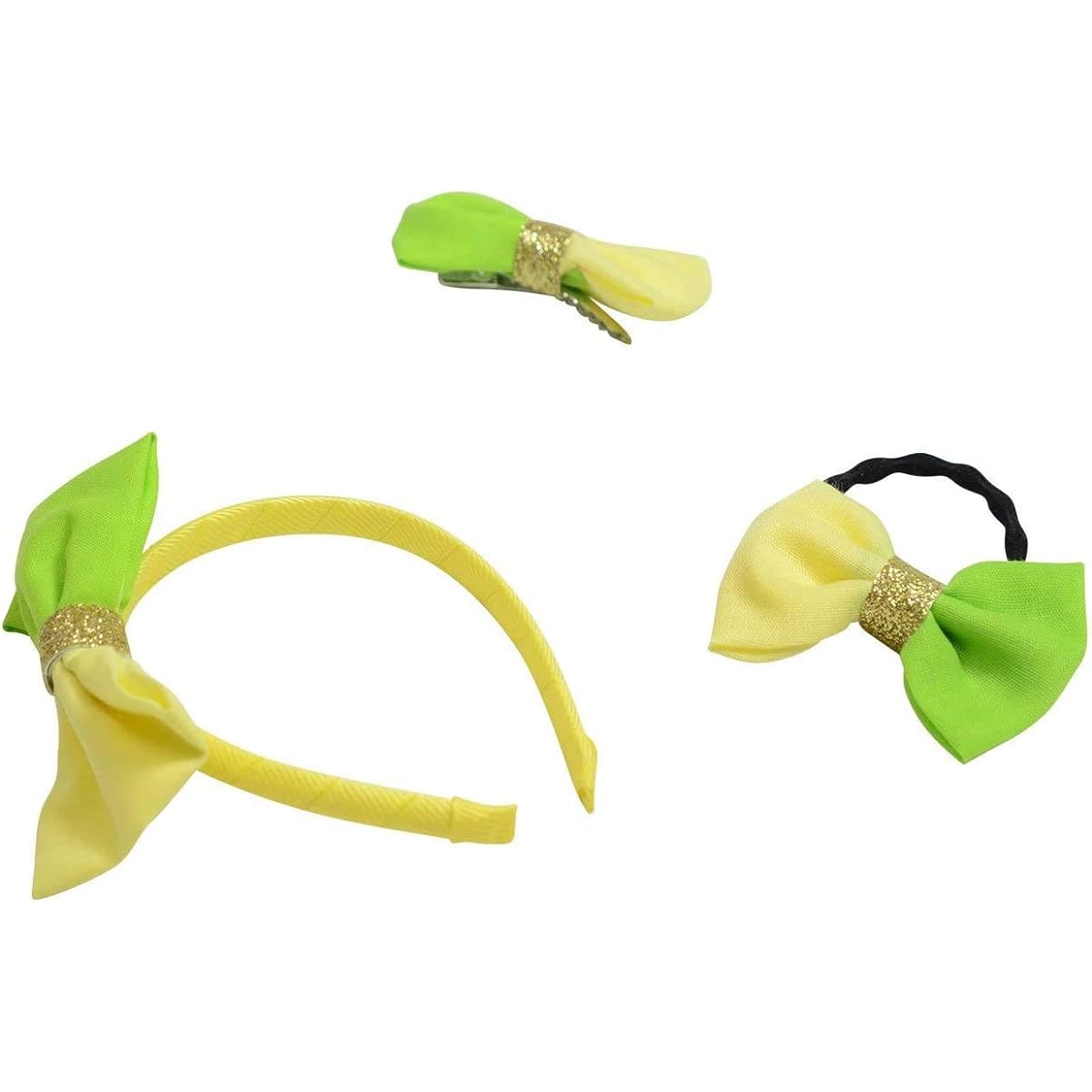 Set of 3 Hair Accessories for Dolls: Headband Pony, Elastic Band, Hair Clip - Doll Hair Accessories